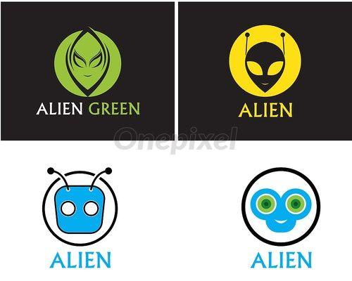 Alien Face Logo - Alien face icon vector logo and symbols template app - 4558036 ...