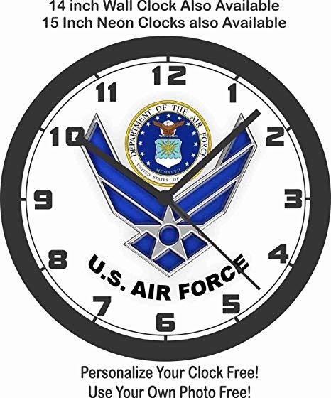 The Department of Air Force Logo - Amazon.com: DEPARTMENT OF U.S. AIR FORCE LOGO WALL CLOCK-ARMY ...