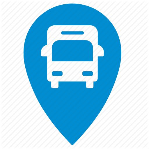 Google Maps Bus Logo - Bus, geo, location, map, point, traffic, transport icon