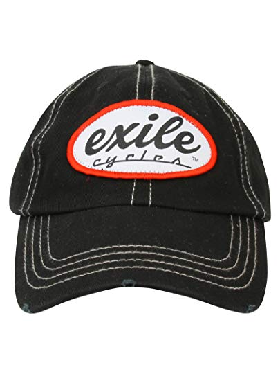 Exile Oval Logo - Exile Cap Oval Logo Washed Chino Black: Amazon.co.uk: Clothing