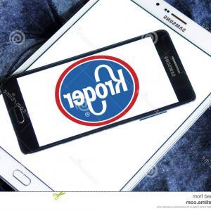 Samsung Tablet Logo - Editorial Photo Kroger Stores Logo Samsung Tablet Wooden Background ...