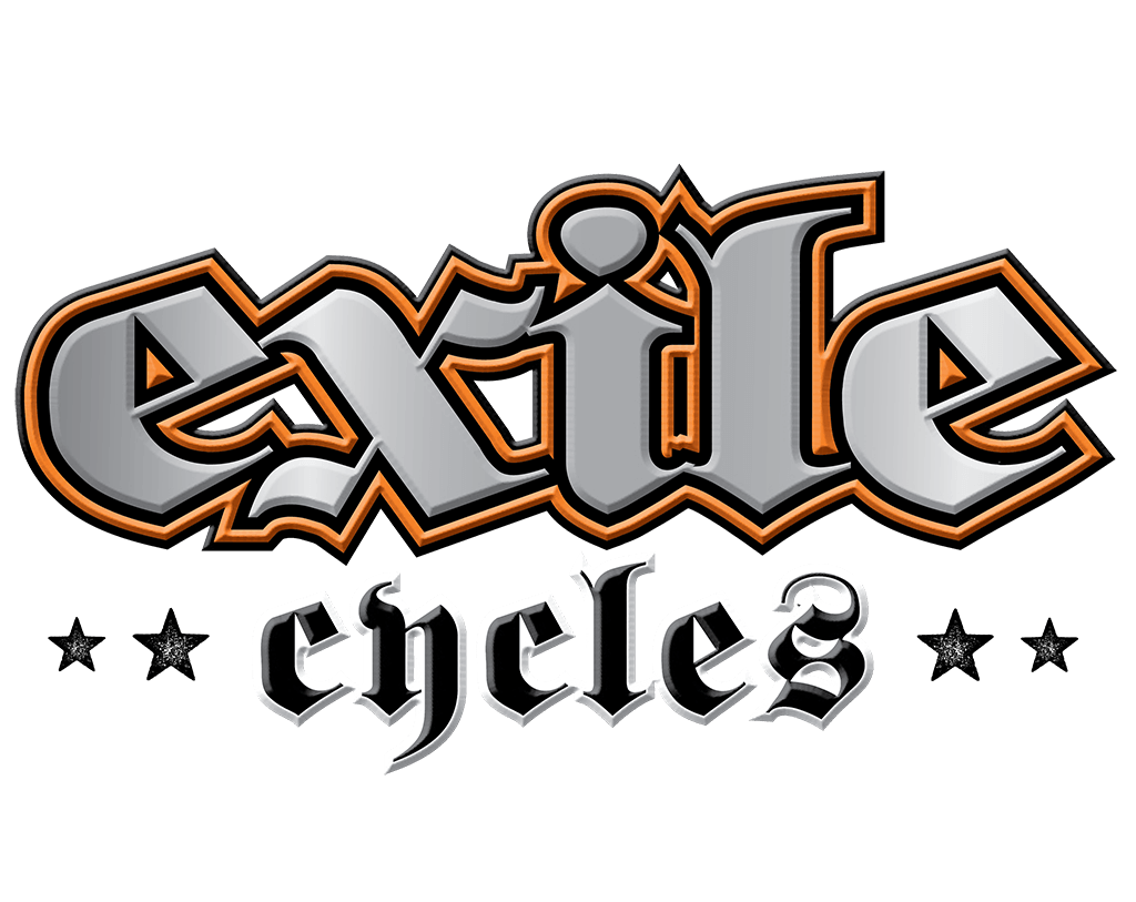 Exile Oval Logo - EXILE CYCLES OVAL Logo Motorcycle T Shirt Official Mercandise Mens & Cap Set