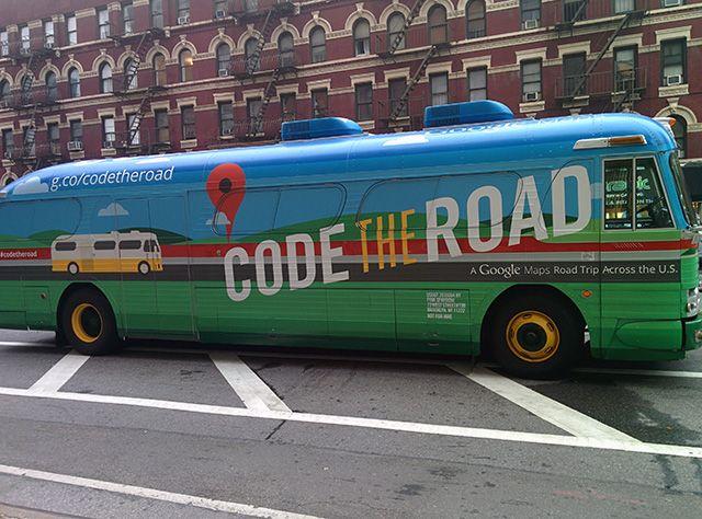 Google Maps Bus Logo - Google Maps Bus At Google's NYC Office