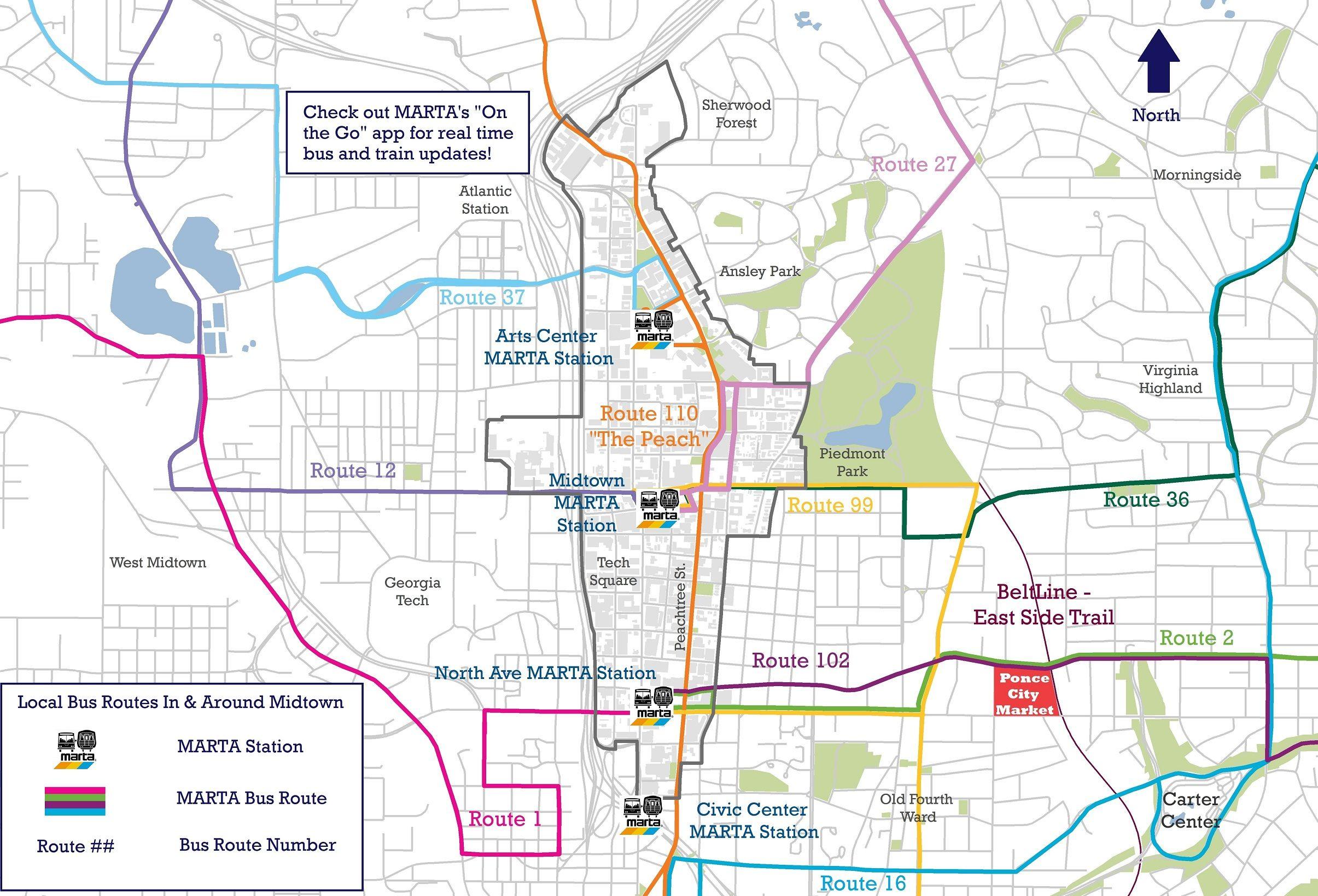 Google Maps Bus Logo - MARTA Bus Routes Maps