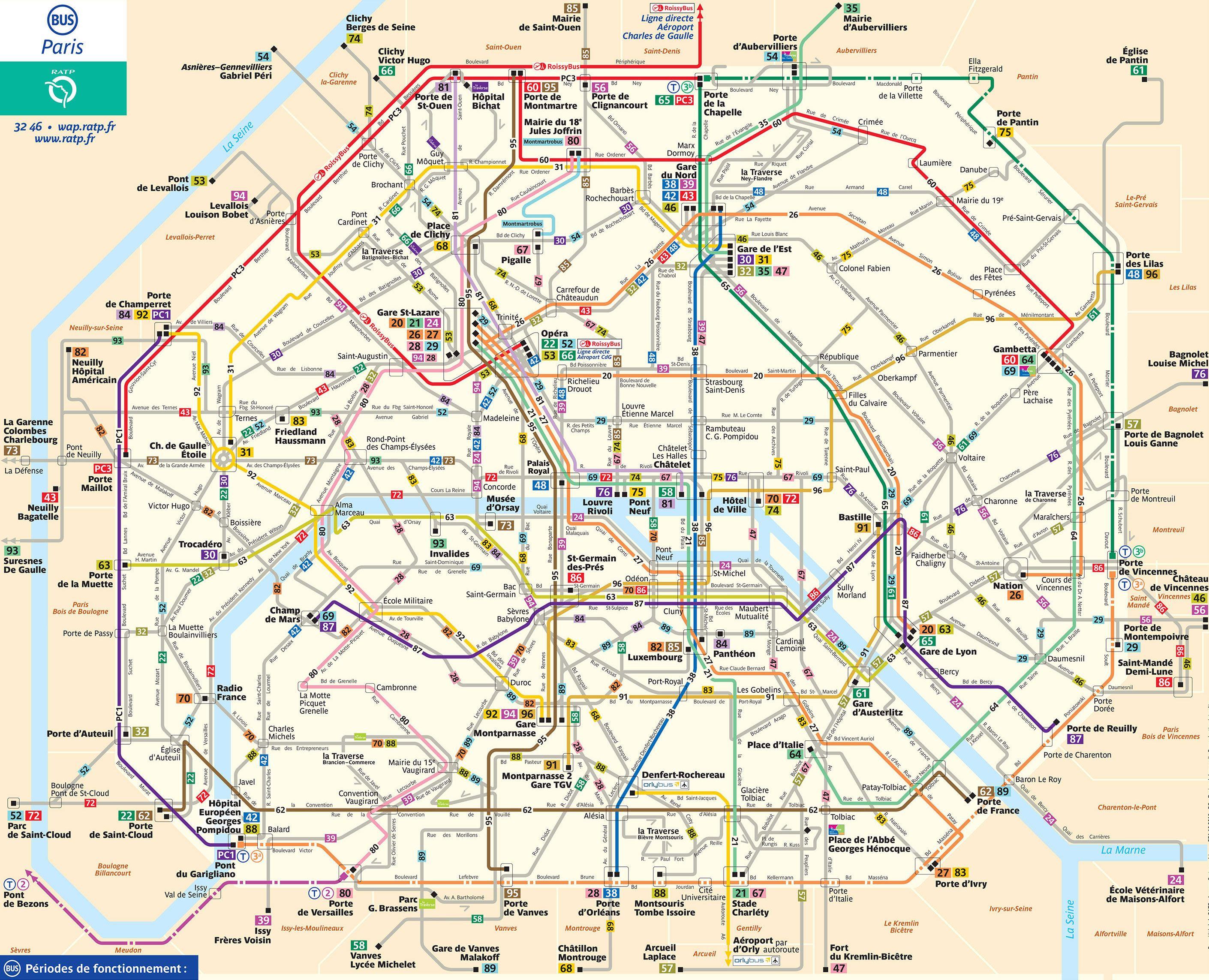 Google Maps Bus Logo - Map of Paris bus & Noctilien: stations & lines