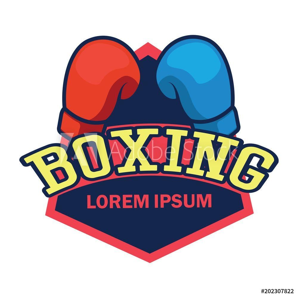 Blue Boxing Logo - Photo & Art Print boxing logo with text space for your slogan / tag ...