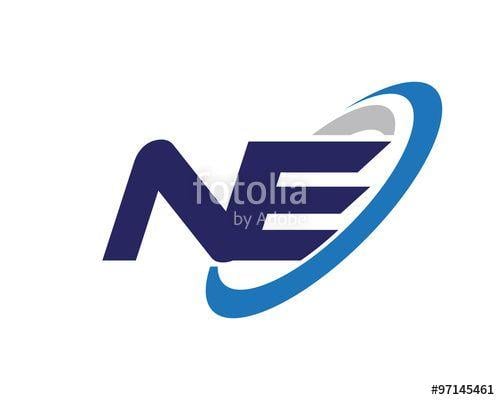 NE Logo - NE Swoosh Letter Logo