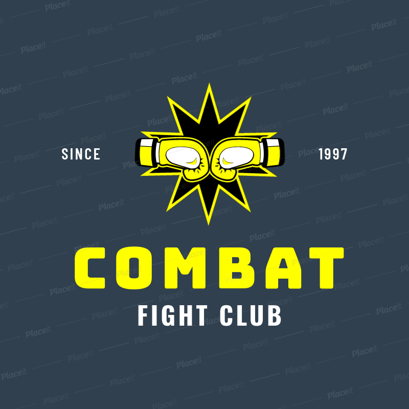 Blue Boxing Logo - Placeit Logo Maker for a Fight Club