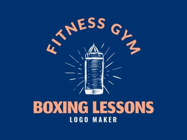 Blue Boxing Logo - Placeit - Online Boxing Logo maker for Fitness Gym