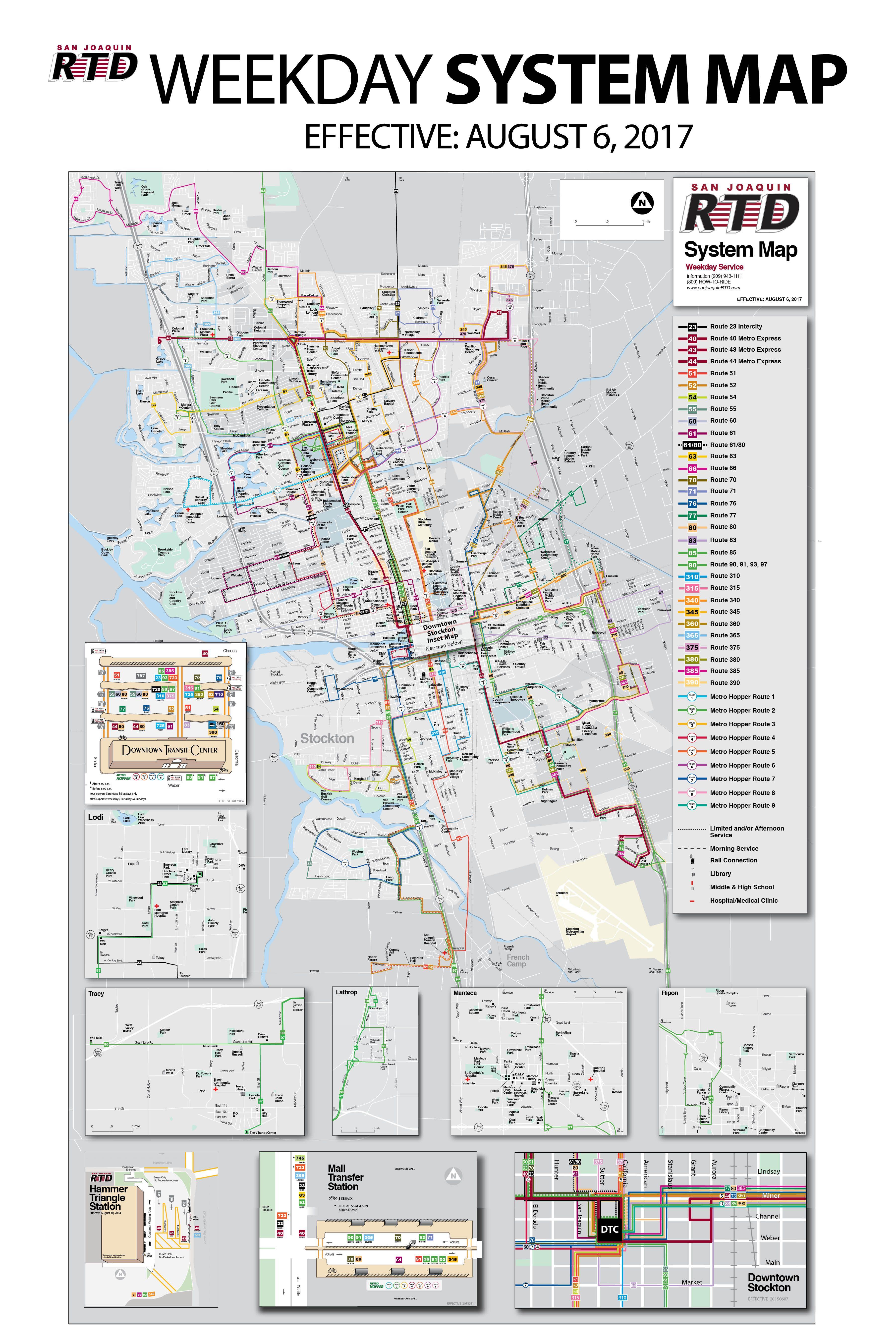 Google Maps Bus Logo - Maps and Schedules > System Maps > San Joaquin Regional Transit ...