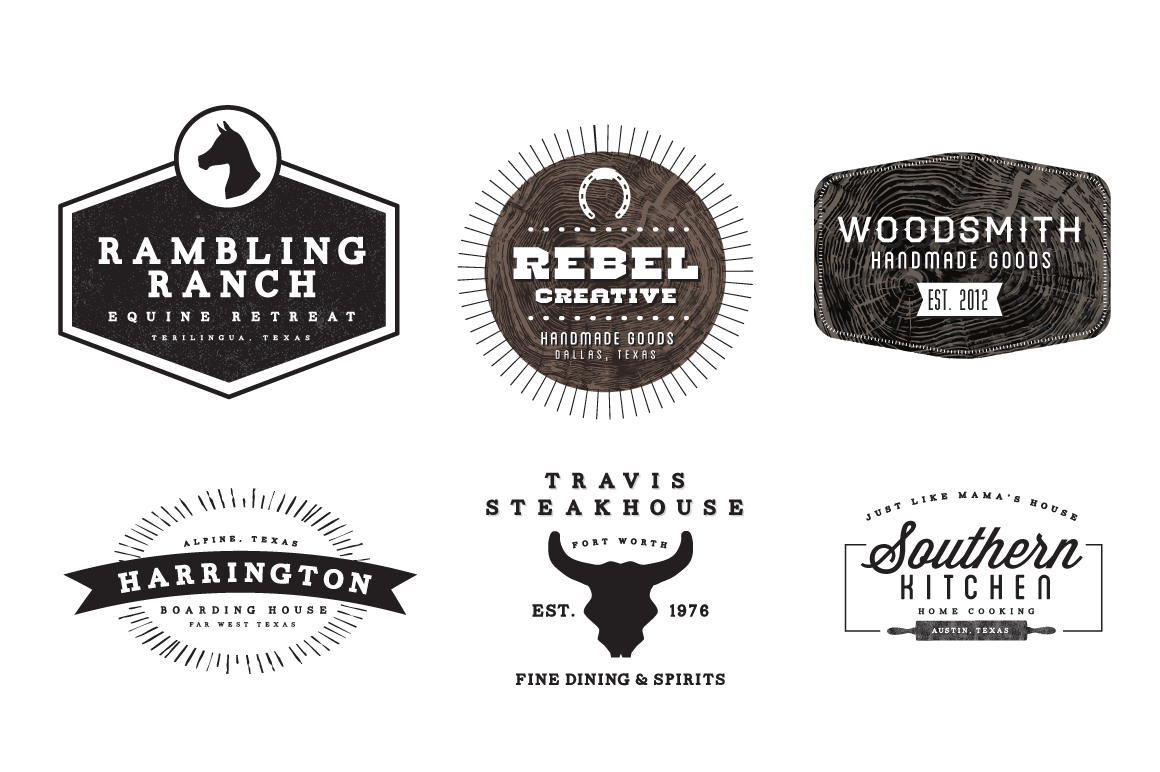 Western Logo - Western themed rustic logos. Links to font downloads included ...
