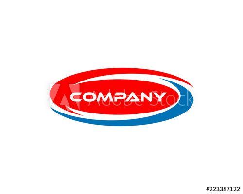 Company with Red Oval Logo - Wave oval logo design template this stock vector and explore