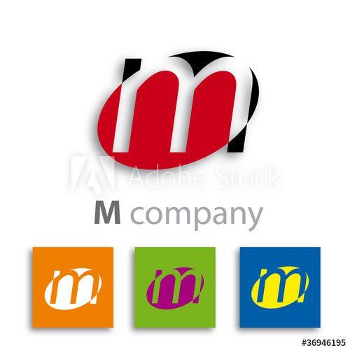 500x500 - JPG - Oval Logo initial letter M # Vector this stock vector Company with Red Oval Logo - Oval Logo initial letter M # Vector this stock vector