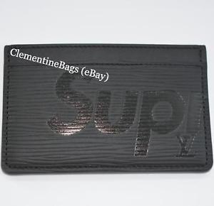 Louis Vuitton X Supreme Black Logo - Louis Vuitton x Supreme Cardholder Card holder Wallet Black Epi ...