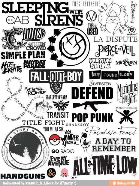 Emo Band Logo - These bands are the kind that can make you smile at a rif and a make