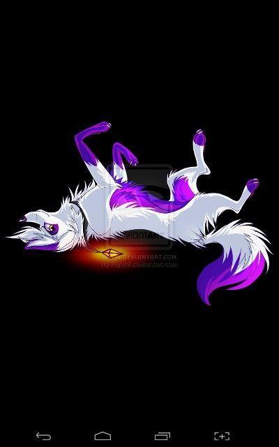 Purple and White Wolf Logo - Purple/White Wolf | Anime Wolves | Anime wolf, Wolf, Cartoon wolf