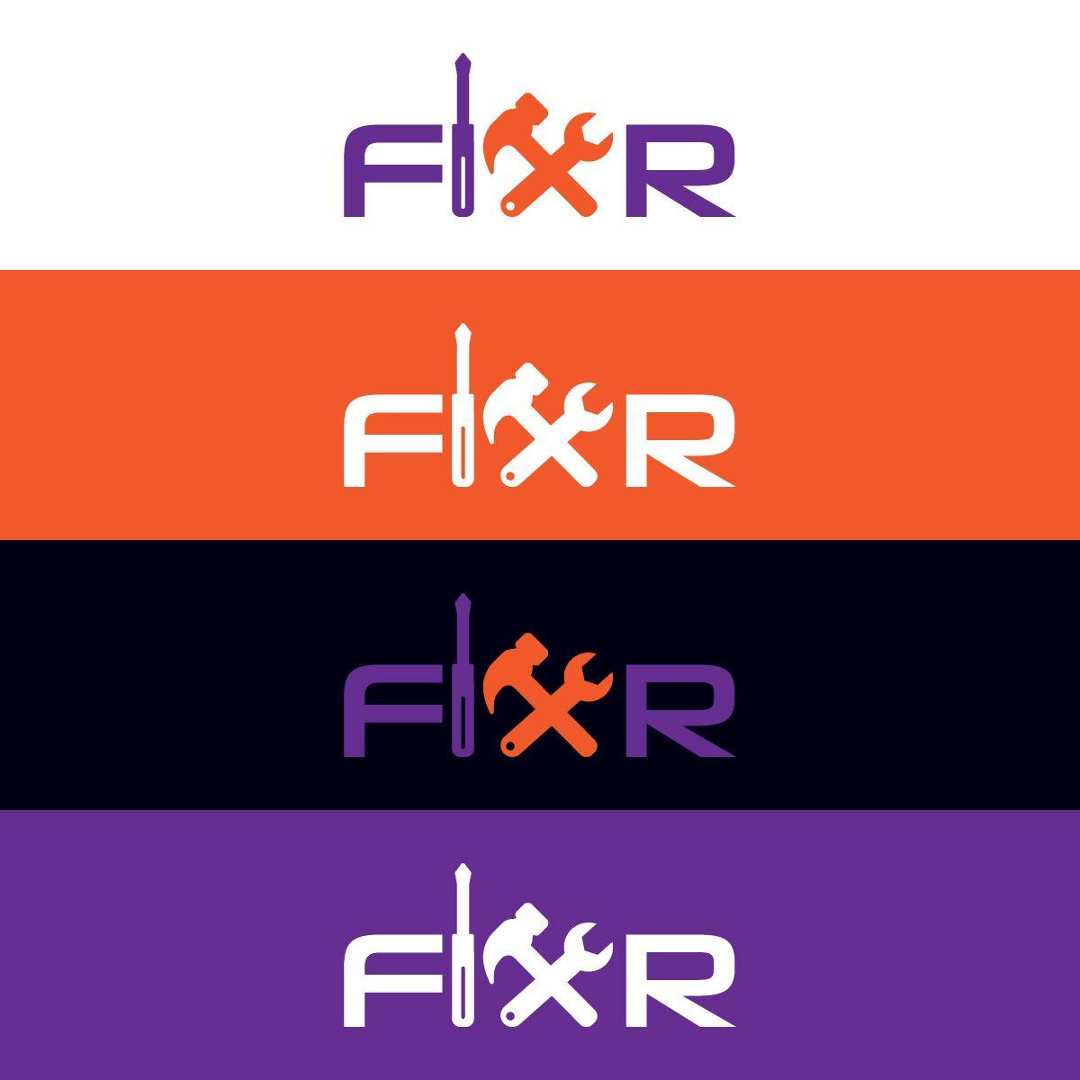 Red and Purple Investment Logo - Masculine, Playful Logo Design for FIXR by Logoplain. Design