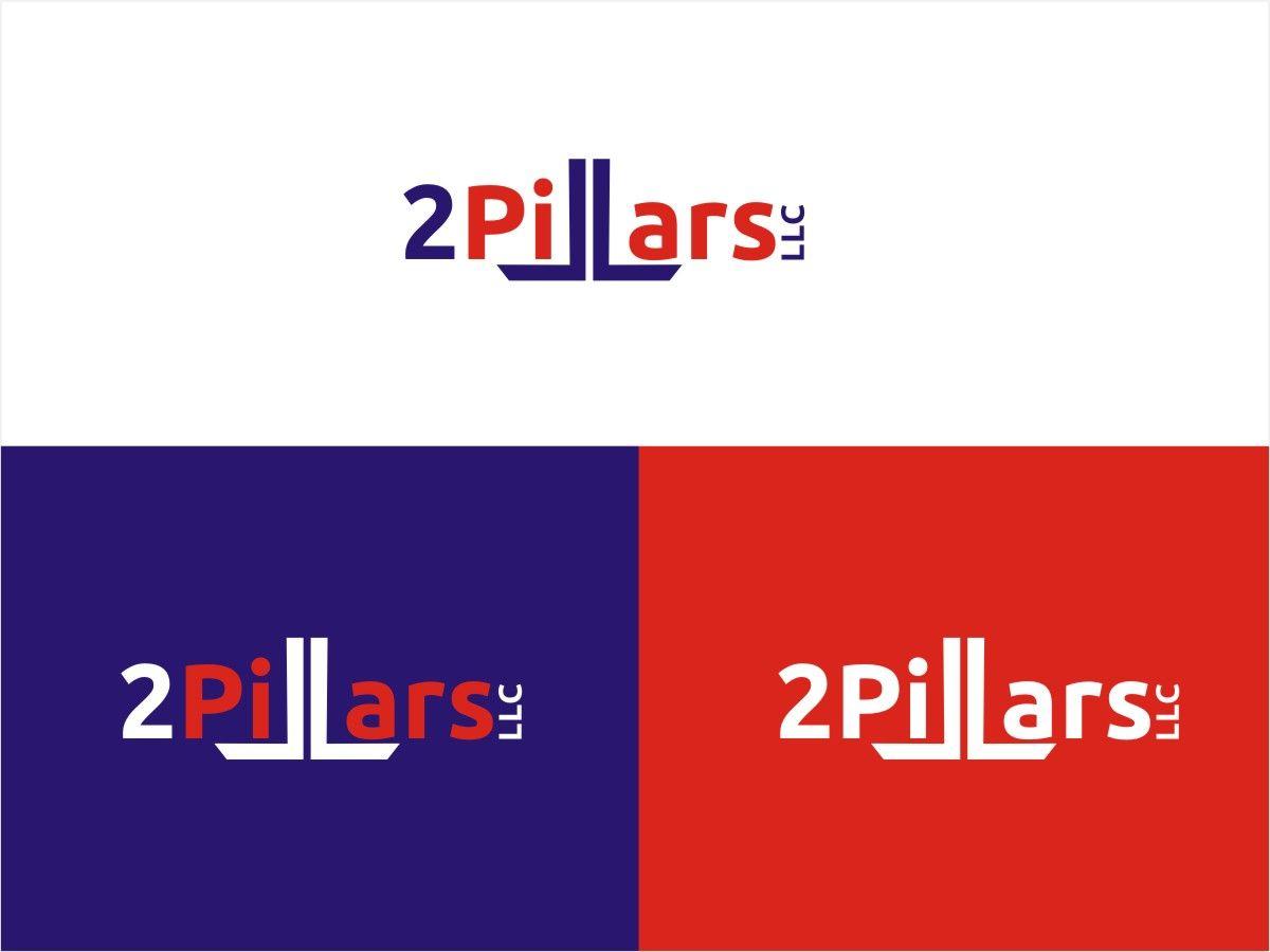 Red and Purple Investment Logo - Masculine, Bold, Investment Logo Design for 2 Pillars LLC by Sushma ...