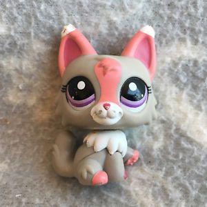 Purple and White Wolf Logo - Littlest Pet Shop #1921 grey gray pink white wolf cat purple eyes ...