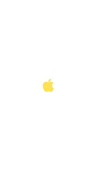Yellow Apple Logo - Simple Yellow Apple Logo iPhone 6 / 6 Plus wallpaper | Apple Love ...