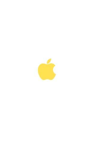 Yellow Apple Logo - Simple Yellow Apple Logo iPhone Wallpaper. Apple Love! in 2019