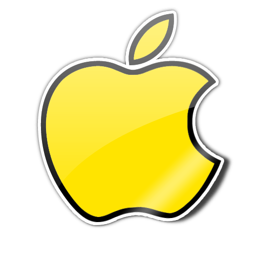 Yellow Apple Logo - Yellow Apple Stciker By Pygoscelis On DeviantArt Logo Image - Free ...