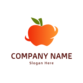 Orange Apple Logo - Free Apple Logo Designs | DesignEvo Logo Maker
