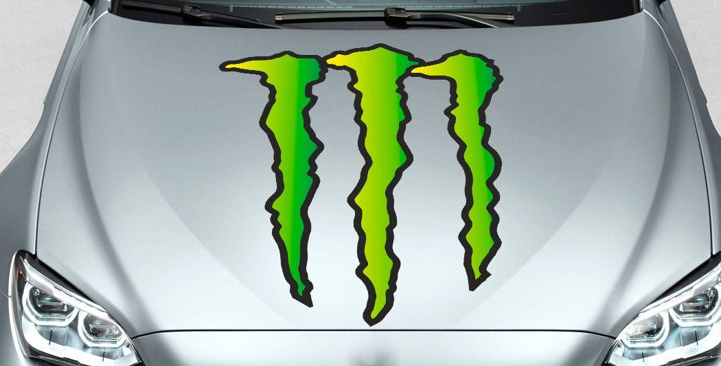 Image of Monster Energy Hood Decal, Monster Energy Car Decal