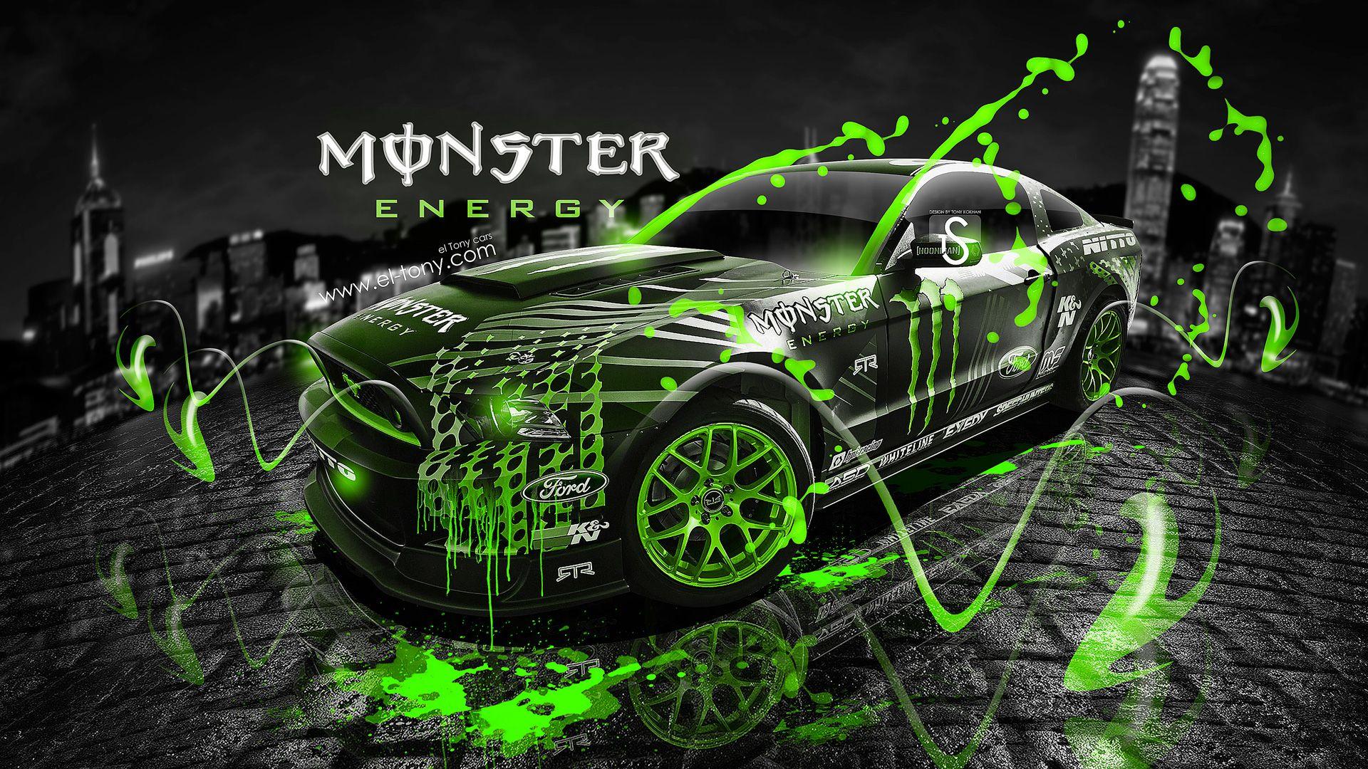 Monster Mazda Logo - Monster Energy Ford Mustang GT Fantasy Acid Car 2013