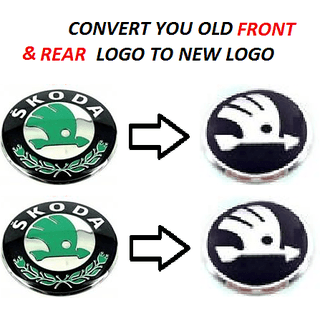 Skoda New Logo - Buy Skoda OCTAVIA car Monogram Emblem Chrome Skoda Car Monogram Logo ...