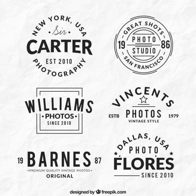 Vintage Photography Logo - Collection of vintage photography logo Vector | Free Download