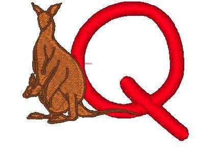 Kangaroo Q Logo - Australian Animal Kangaroo Q