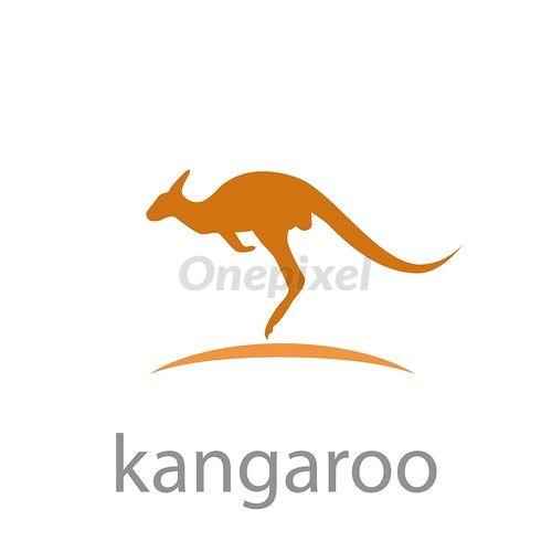 Kangaroo Q Logo - Vector sign kangaroo