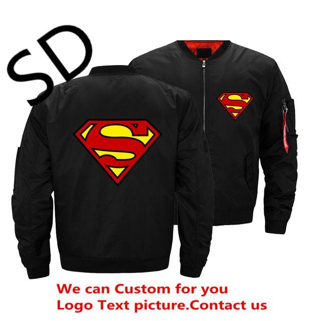 Army Superman Logo - Superman Shield Logo Black Military Jacket Men's Air Force One Army ...