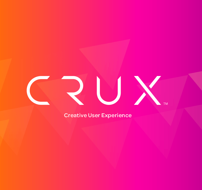Pink and Orange Logo - CRUX Team logo
