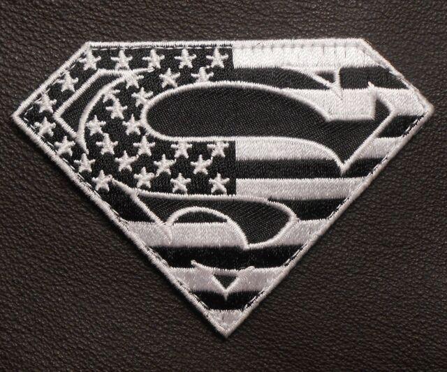 Superman Military Logo - Superman American Flag Tactical Military Black Ops Velcro® BRAND