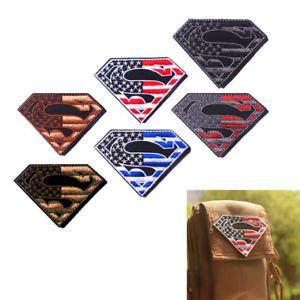 Superman Military Logo - Superman American Flag USA Army Tactical US Military Embroidered