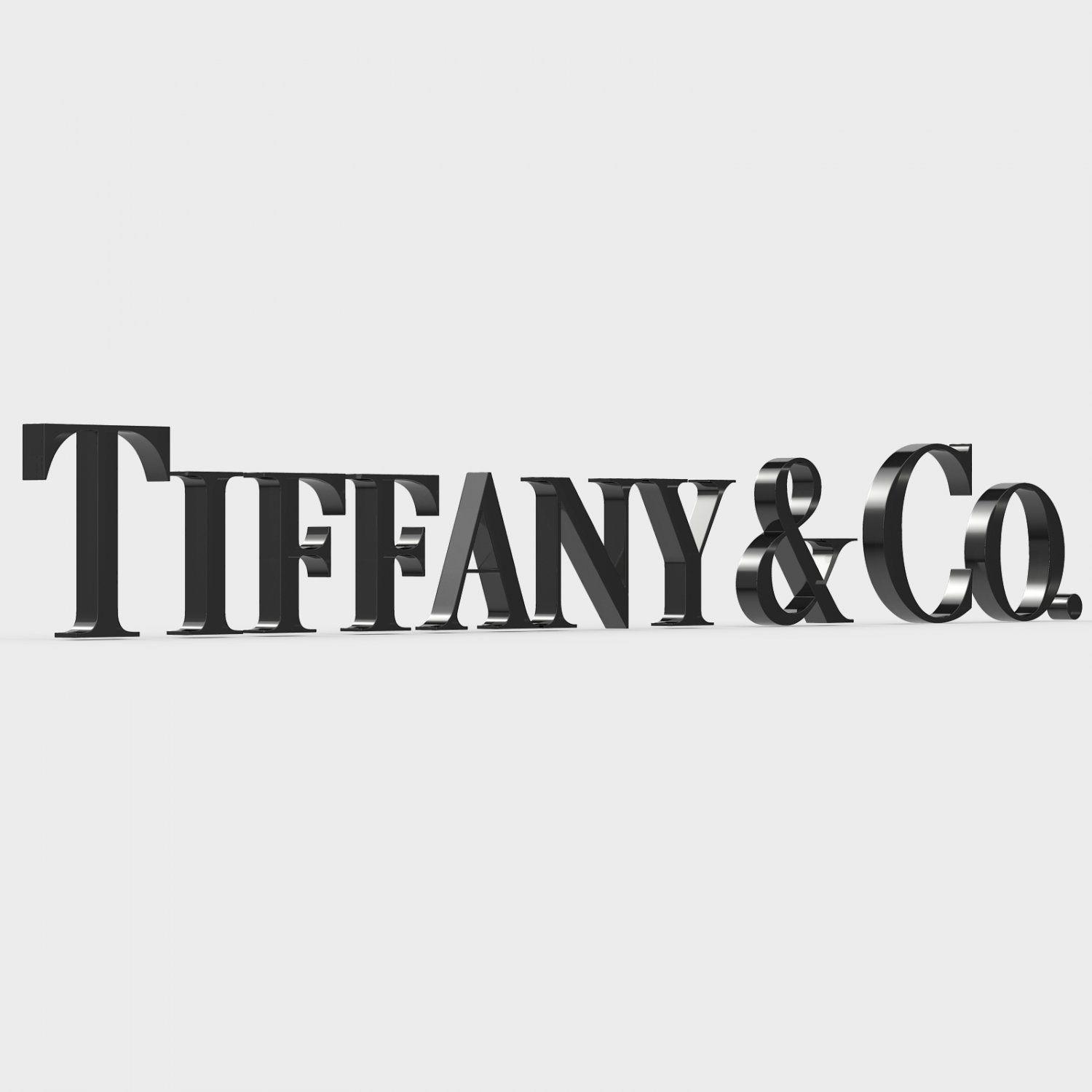 Tiffany Logo - Tiffany logo 3D Model in Jewellery 3DExport