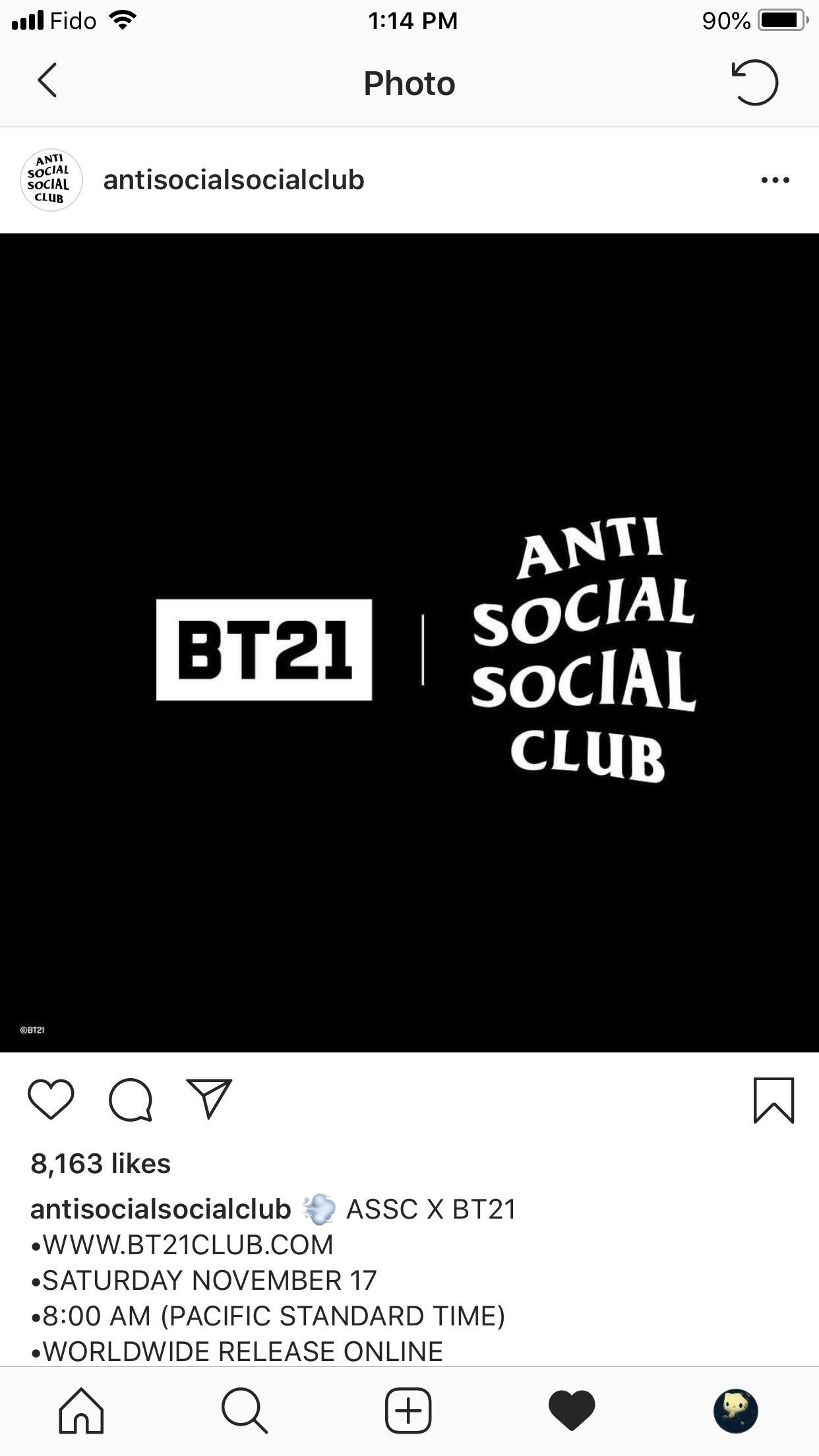 Anti Social Social Club Last Time Last Time Was Logo - BT21 X ASSC
