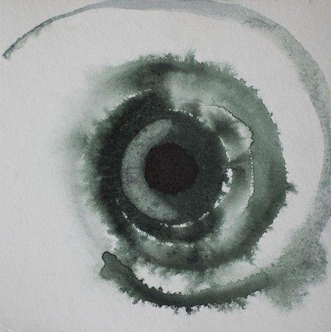 Spiral Green Eyeball Logo - Steve Veatch : Seattle Portrait & Figurative Artist