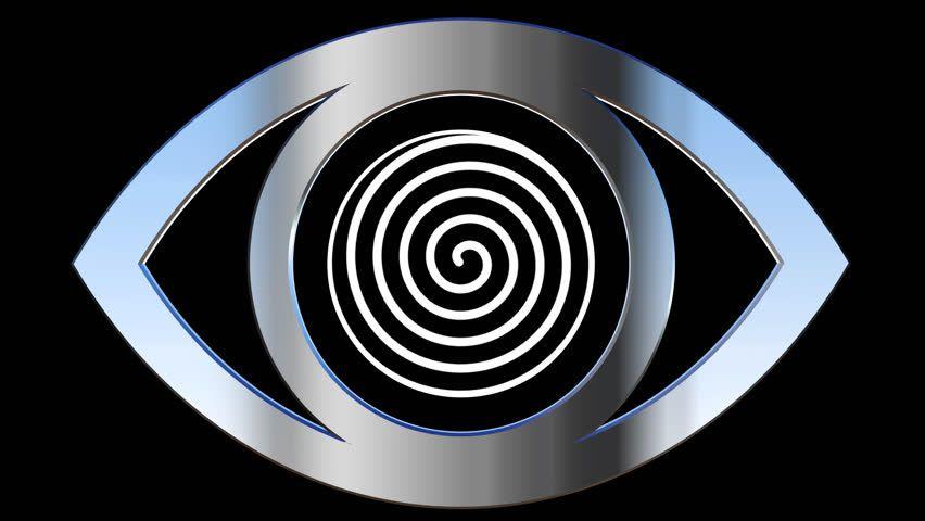 Spiral Green Eyeball Logo - Eye Icon Animation in Metallic Stock Footage Video (100% Royalty ...
