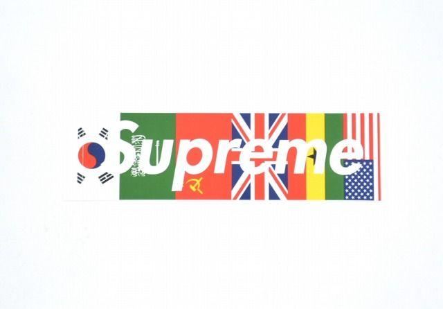 Multi Supreme Logo - used select shop Greed: SUPREME (shupurimu) Flags Box Logo Sticker ...