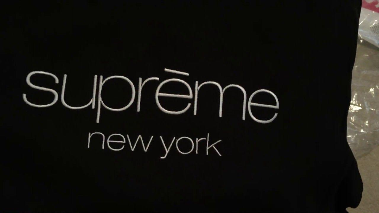 Supreme Classic Logo New York Tee Black