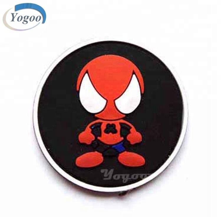 Cute Spider Logo - Customized 3D Cute Spider Man Logo Pvc Label / Rubber Silicon Patch