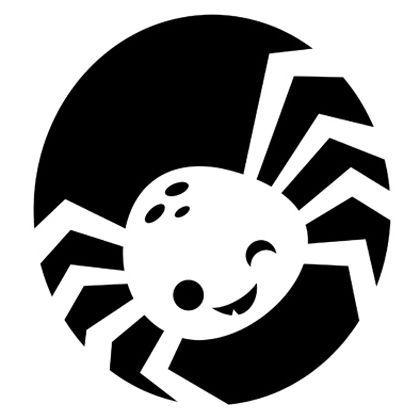 Cute Spider Logo - Cute Spider Template. Best Bat and Spider Decorations for Halloween