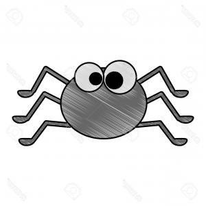 Cute Spider Logo - Cute Funny Black Spider Traditional Halloween Symbol Cartoon Vector ...