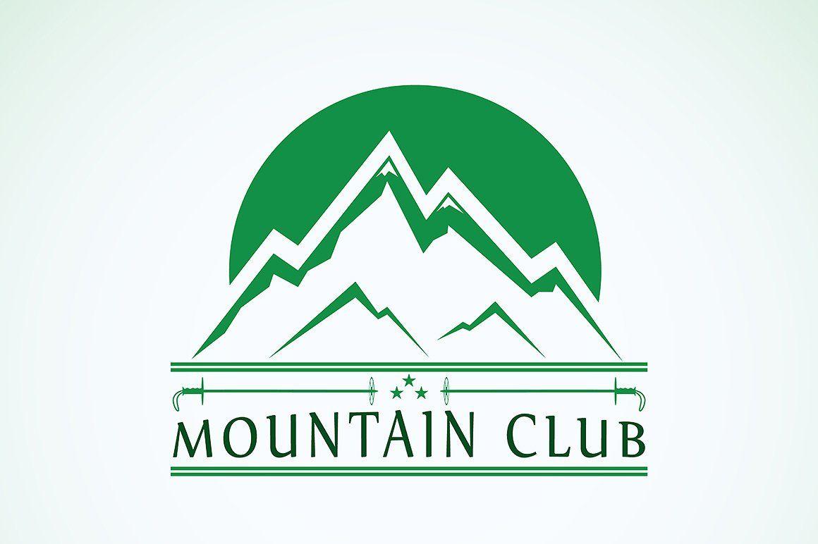 Mountain Logo - Mountain club logo template icon Illustrations Creative Market
