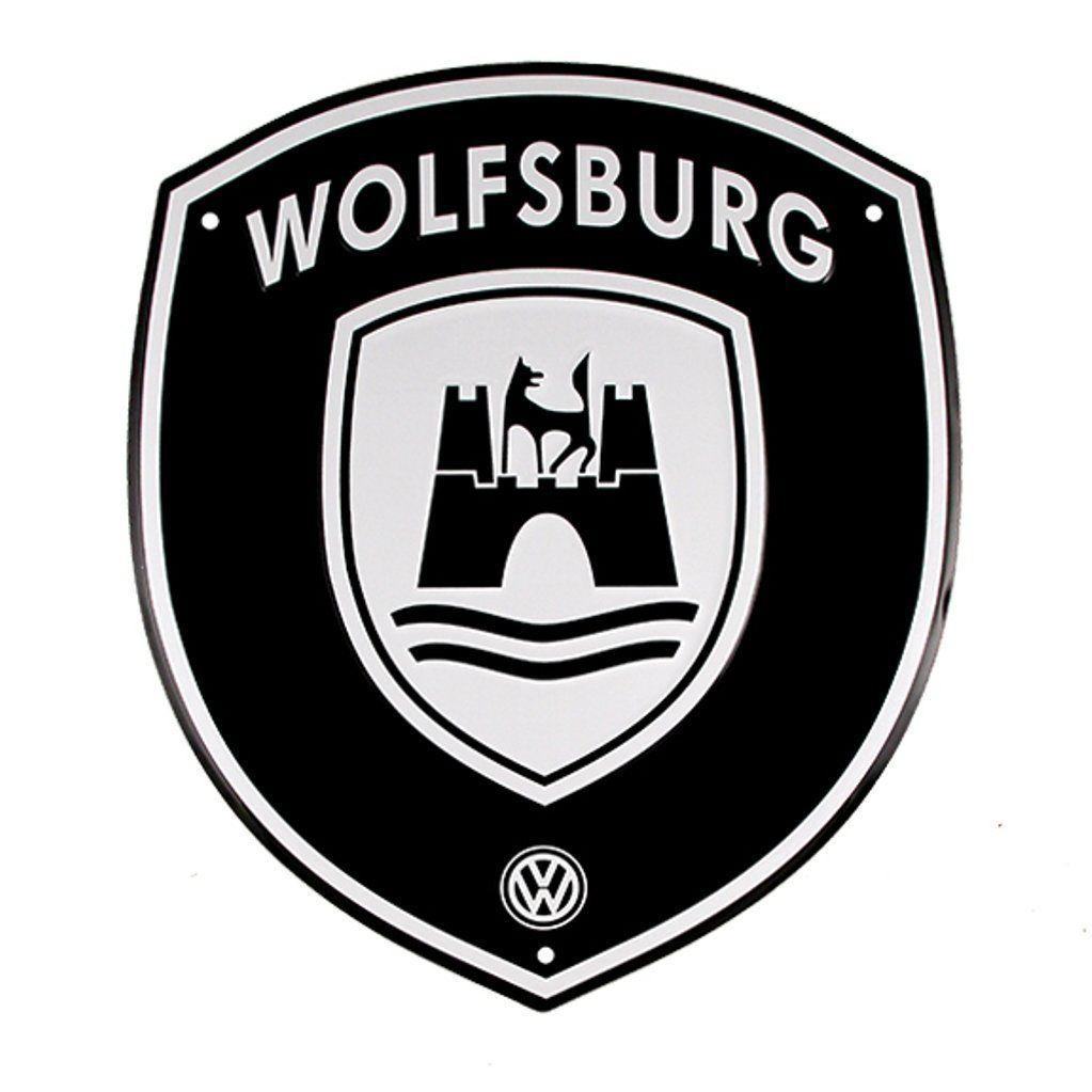 VW Wolfsburg Logo - Genuine Volkswagen VW Wolfsburg Crest Garage Street Sign
