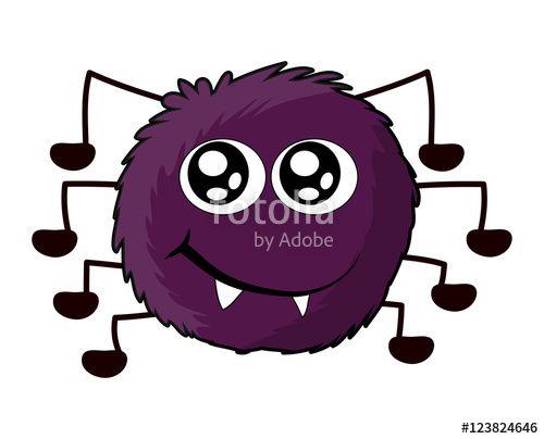 Cute Spider Logo - halloween cute spider vector symbol icon design.