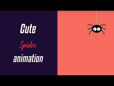 Cute Spider Logo - Cute Spider Animation. HTML & CSS. Halloween Series